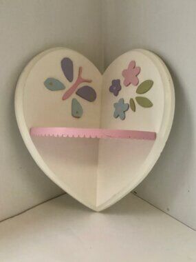 Woo Corner Shelf Heart Cutout Wall Decor